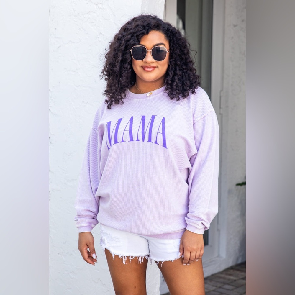 Pink Lily Corded Sweatshirt
